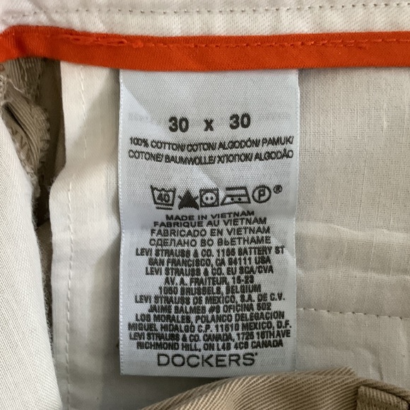 DOCKERS D3 CHINO KHAKI PANTS TAN COTTON PLEATED - Picture 5 of 9